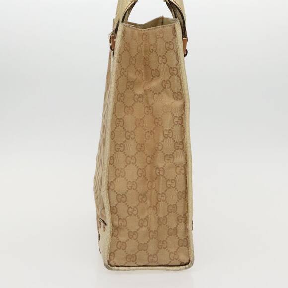 GUCCI GG Canvas Tote Bag Beige Gold - Picture 4 of 16